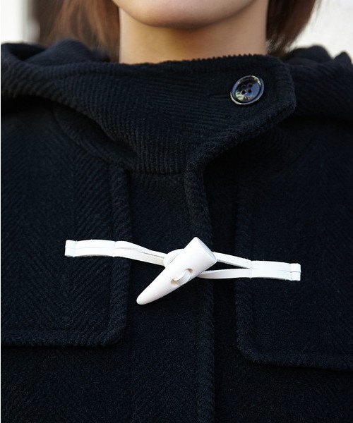 SLY（スライ）の「【otona MUSE12月号掲載】WOOLダッフルLONG COAT（ダッフルコート・レディース・ブラック/グレー・1/2）」の5枚目の写真