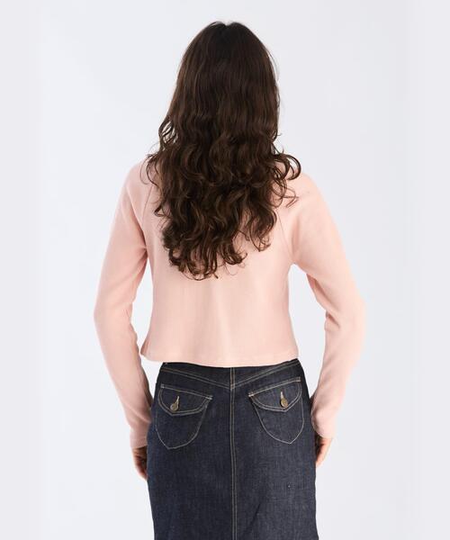 To b. by agnes b.（トゥービーバイアニエスベー）の「ワッフル コンパクト ロングスリーブ カーディガン（カーディガン/ボレロ・レディース・ピンク・40/38）」の3枚目の写真