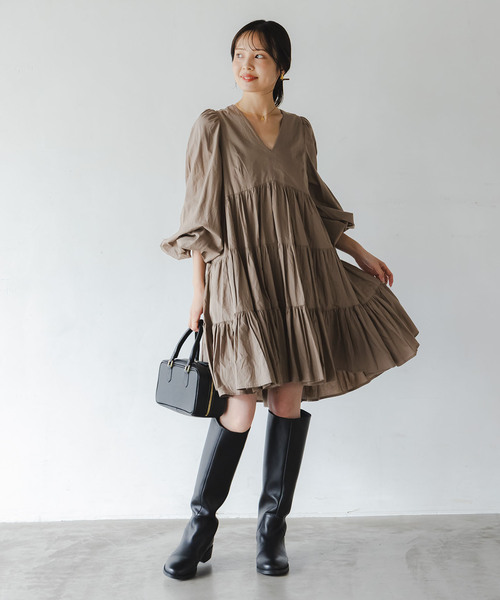 MARIHA(マリハ)の「MARIHA/マリハ エンジェルのミニドレス(ワンピース・レディース・ブルー/ブラック/ベージュ・36)」の18枚目の写真