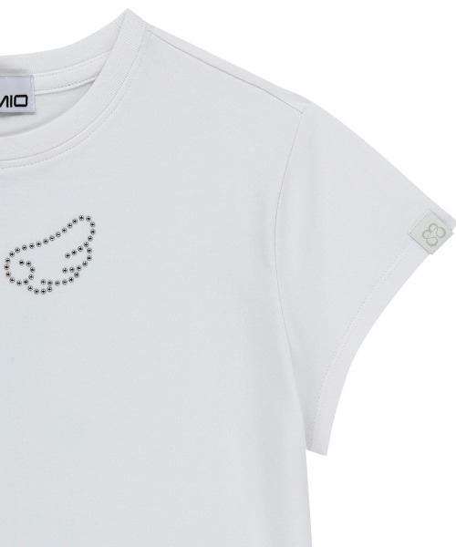 tシャツ 「TUOMIO」ANGEL STUD BABY T-SHIRT / 「トゥオミオ」エンジェルスタッズベイビー半袖Tシャツ レディース TUOMIO】ANGEL STUD BABY T-SHIRT / 【トゥオミオ】エンジェル
