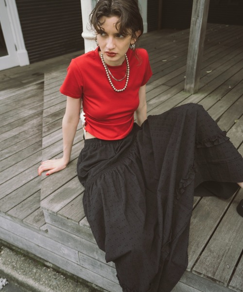 HANNE(アン)の「ティアードボリュームスカート(スカート・レディース・ブラック/ホワイト/その他1・SMALL/MEDIUM)」の19枚目の写真