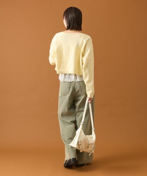 mystic(ミスティック)の「ブークレ裾レースカーデセット(カーディガン/ボレロ・レディース・オフホワイト/イエロー/ネイビー・FREE)」の18枚目の写真