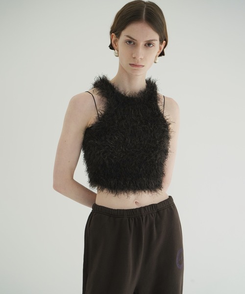 【CLANE】SHAGGY AMERICAN SLEEVE KNIT TOPS SHAGGY AMERICAN SLEEVE KNIT TOPS｜TOPS(トップス)｜CLANE