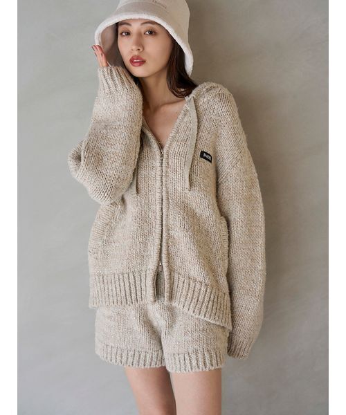 【新品未開封】SNIDEL ロービングニットフーディー　IVR 新品未開封】SNIDEL ロービングニットフーディー IVR - メルカリ