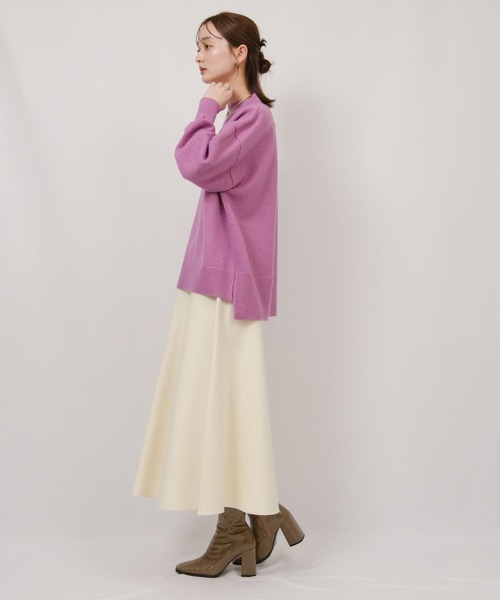 ミラノリブ編みフレアスカート Palm Riche│Eimee Law & LHELBIE 公式