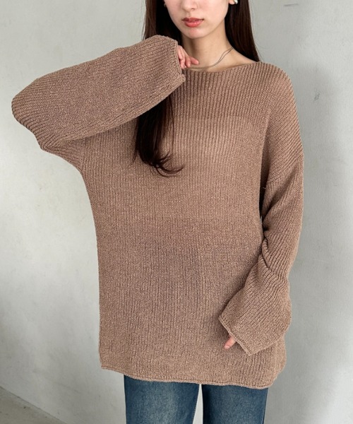 MYMOOD.（マイムード）の「透かし編みゆるニットトップス（ニット/セーター・レディース・アイボリー/ブラック/モカ・FREE）」の16枚目の写真