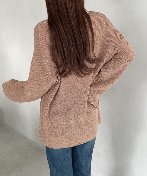MYMOOD.（マイムード）の「透かし編みゆるニットトップス（ニット/セーター・レディース・アイボリー/ブラック/モカ・FREE）」の19枚目の写真