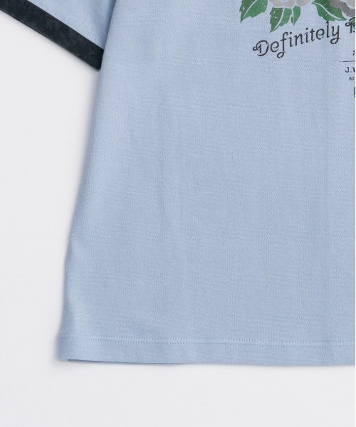 MAISON SPECIAL（メゾンスペシャル）の「WILDFLOWER Ringer T-shirt/WILDFLOWERリンガーTシャツ（Tシャツ/カットソー・レディース・ホワイト/ブラック/ブルー・FREE）」の16枚目の写真