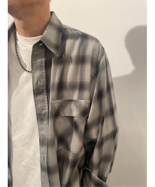 ESTNATION(エストネーション)の「ESTNATION / ガーメントダイ チェックシャツ(シャツ/ブラウス・メンズ・コバルトブルー/トップグレー/セージグリーン・MEDIUM/LARGE)」の10枚目の写真