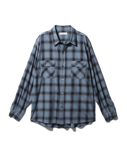 ESTNATION(エストネーション)の「ESTNATION / ガーメントダイ チェックシャツ(シャツ/ブラウス・メンズ・コバルトブルー/トップグレー/セージグリーン・MEDIUM/LARGE)」の19枚目の写真