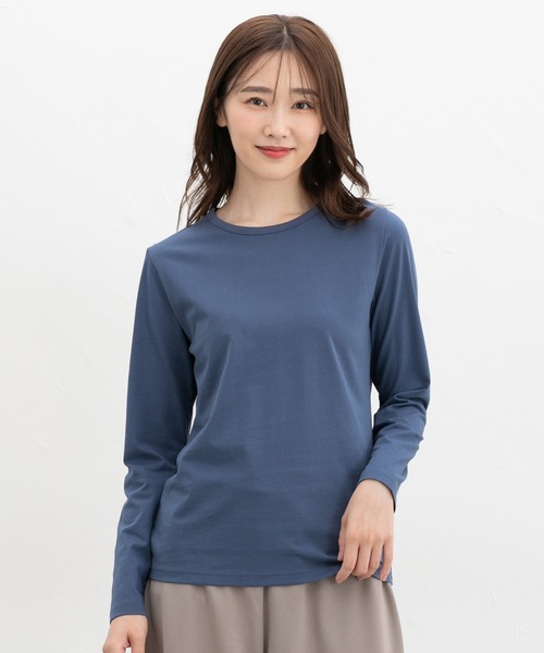 Honeys(ハニーズ)の「オーガニッククルーT(Tシャツ/カットソー・レディース・グリーン/ボルドー/ブラウン/イエロー系その他/ブルー・S/M/LL/L)」の8枚目の写真