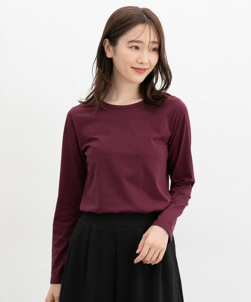 Honeys(ハニーズ)の「オーガニッククルーT(Tシャツ/カットソー・レディース・グリーン/ボルドー/ブラウン/イエロー系その他/ブルー・S/M/LL/L)」の10枚目の写真