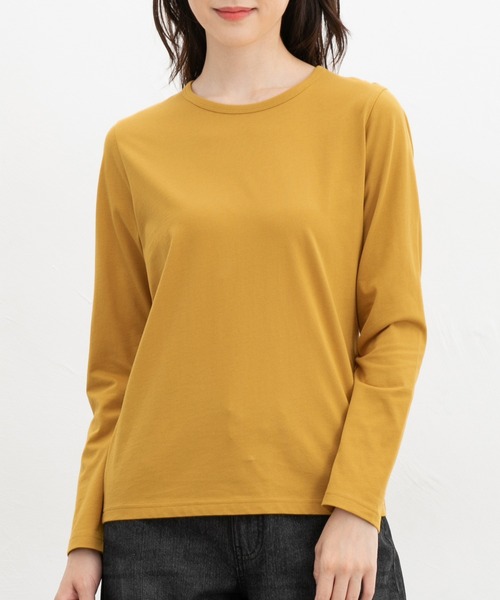 Honeys(ハニーズ)の「オーガニッククルーT(Tシャツ/カットソー・レディース・グリーン/ボルドー/ブラウン/イエロー系その他/ブルー・S/M/LL/L)」の13枚目の写真