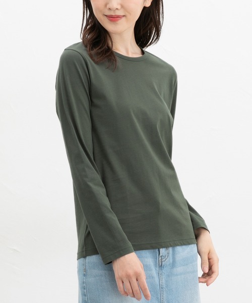 Honeys(ハニーズ)の「オーガニッククルーT(Tシャツ/カットソー・レディース・グリーン/ボルドー/ブラウン/イエロー系その他/ブルー・S/M/LL/L)」の15枚目の写真