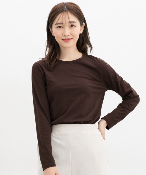 Honeys(ハニーズ)の「オーガニッククルーT(Tシャツ/カットソー・レディース・グリーン/ボルドー/ブラウン/イエロー系その他/ブルー・S/M/LL/L)」の17枚目の写真
