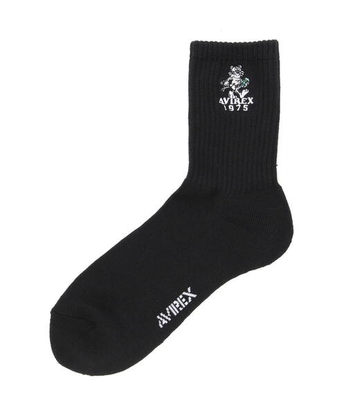 AVIREX（アヴィレックス）の「《直営店限定》TOM CAT 1975 SOX / トムキャット 靴下 / AVIREX / アヴィレックス（ソックス/靴下・メンズ・ホワイト/ブラック・FREE）」の2枚目の写真