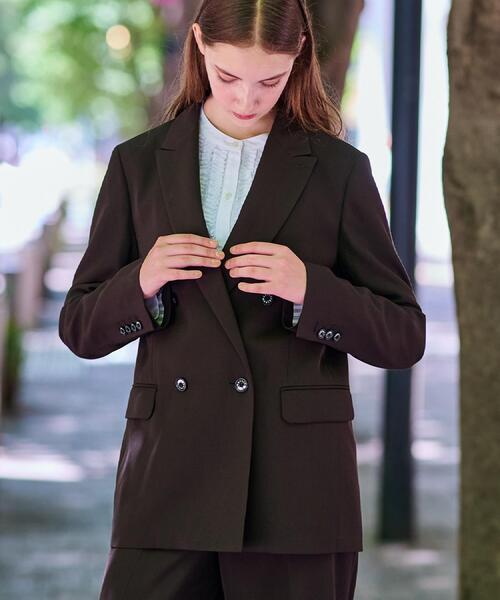 DRESSTERIOR（ドレステリア）の「【セットアップ可/オンオフ/otonaMUSE 11月号掲載】ウールビスコースカルゼジャケット（テーラードジャケット・レディース・ブラウン系その他・38/36/34）」の6枚目の写真