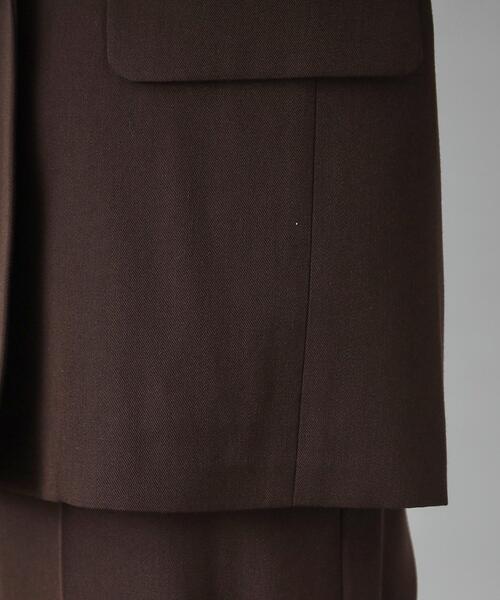 DRESSTERIOR（ドレステリア）の「【セットアップ可/オンオフ/otonaMUSE 11月号掲載】ウールビスコースカルゼジャケット（テーラードジャケット・レディース・ブラウン系その他・38/36/34）」の12枚目の写真