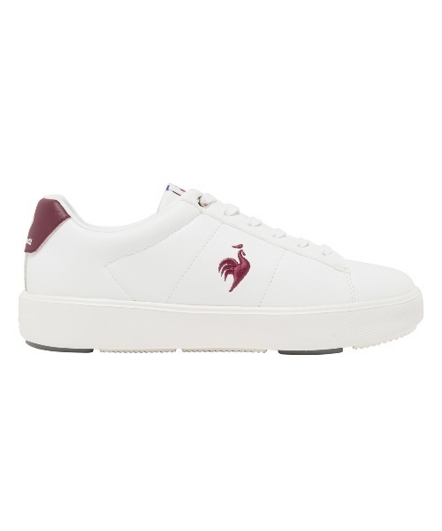 le coq sportif(ルコックスポルティフ)の「LCS シェル バウンド(消臭/軽量)(スニーカー・レディース・ホワイト×レッド・22.5cm/23.5cm/24.5cm/23.0cm/24.0cm/25.0cm)」の2枚目の写真