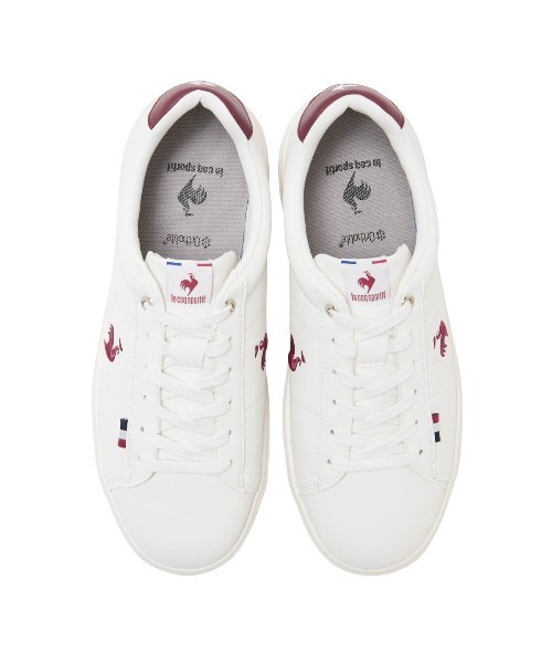 le coq sportif(ルコックスポルティフ)の「LCS シェル バウンド(消臭/軽量)(スニーカー・レディース・ホワイト×レッド・22.5cm/23.5cm/24.5cm/23.0cm/24.0cm/25.0cm)」の5枚目の写真