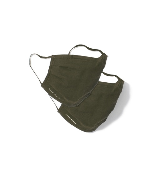 DAILY STANDARD by SANDINISTA(デイリースタンダードバイサンディニスタ)の「Daily Gauze Mask - 2 Packs / ダブルガーゼマスク - 2枚セット(マスク・メンズ・オリーブ/ブラック/ナチュラル/ネイビー・SMALL/LARGE/MEDIUM)」の3枚目の写真