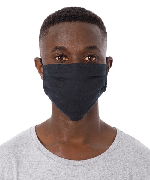 DAILY STANDARD by SANDINISTA(デイリースタンダードバイサンディニスタ)の「Daily Gauze Mask - 2 Packs / ダブルガーゼマスク - 2枚セット(マスク・メンズ・オリーブ/ブラック/ナチュラル/ネイビー・SMALL/LARGE/MEDIUM)」の5枚目の写真