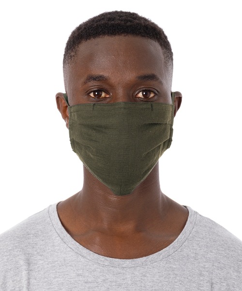 DAILY STANDARD by SANDINISTA(デイリースタンダードバイサンディニスタ)の「Daily Gauze Mask - 2 Packs / ダブルガーゼマスク - 2枚セット(マスク・メンズ・オリーブ/ブラック/ナチュラル/ネイビー・SMALL/LARGE/MEDIUM)」の14枚目の写真