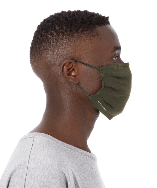DAILY STANDARD by SANDINISTA(デイリースタンダードバイサンディニスタ)の「Daily Gauze Mask - 2 Packs / ダブルガーゼマスク - 2枚セット(マスク・メンズ・オリーブ/ブラック/ナチュラル/ネイビー・SMALL/LARGE/MEDIUM)」の16枚目の写真