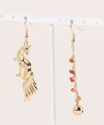 カヤ | 【カヤ】躍起動物アシンメトリーピアス(ピアス（両耳用）)