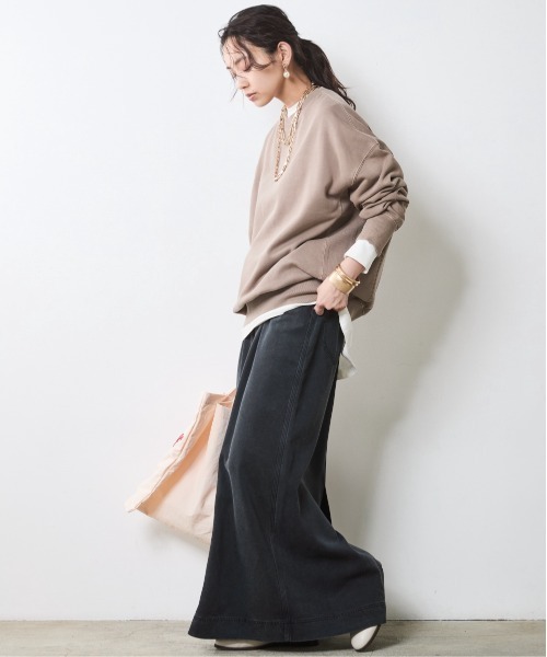 CHIC STYLE(シックスタイル)の「綿100%ピグメント染裏起毛スウェット<大きいサイズ有>シックスタイル(スウェット・レディース・パープル/モカ/カーキ系・5L/4L/3L/LL/L/M)」の11枚目の写真