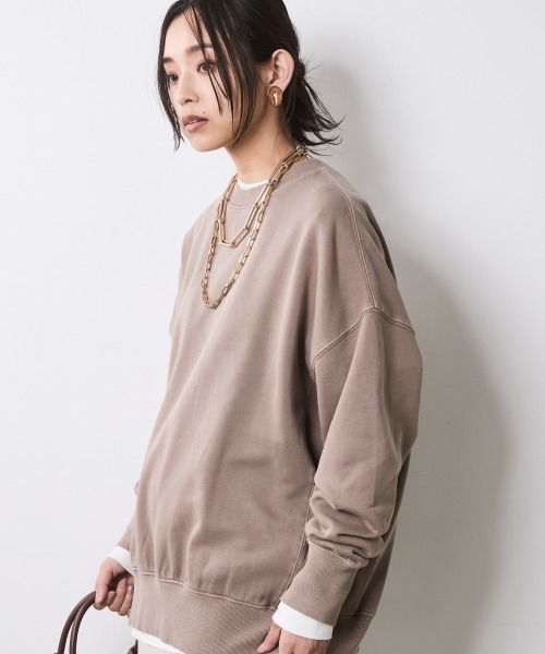 CHIC STYLE(シックスタイル)の「綿100%ピグメント染裏起毛スウェット<大きいサイズ有>シックスタイル(スウェット・レディース・パープル/モカ/カーキ系・5L/4L/3L/LL/L/M)」の21枚目の写真