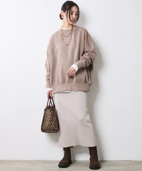 CHIC STYLE(シックスタイル)の「綿100%ピグメント染裏起毛スウェット<大きいサイズ有>シックスタイル(スウェット・レディース・パープル/モカ/カーキ系・5L/4L/3L/LL/L/M)」の22枚目の写真