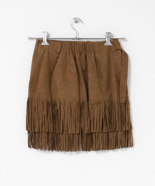 SENSE OF PLACE by URBAN RESEARCH(センスオブプレイスバイアーバンリサーチ)の「FSフリンジスカート(スカート・レディース・ブラック/キャメル・MEDIUM/SMALL)」の22枚目の写真