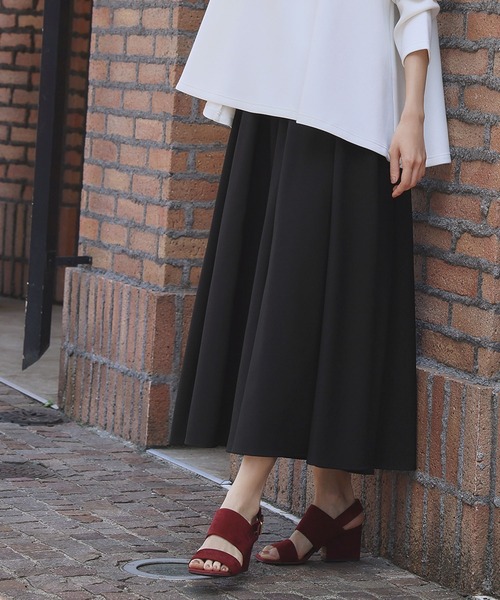 ELFRANK(エルフランク)の「タック ガウチョパンツ スカーチョ キュロットパンツ ワイドパンツ(その他パンツ・レディース・チャコールグレー/アイボリー/ブラック・M/L)」の9枚目の写真