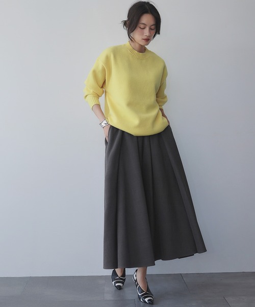 ELFRANK(エルフランク)の「タック ガウチョパンツ スカーチョ キュロットパンツ ワイドパンツ(その他パンツ・レディース・チャコールグレー/アイボリー/ブラック・M/L)」の14枚目の写真