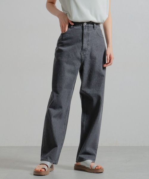 studio CLIP（スタディオクリップ）の「テーパードデニムパンツ[プチ・プラスサイズあり]《CLIP denim》（デニムパンツ・レディース・ブラック/インディゴブルー/ブルー・LARGE/SMALL/MEDIUM/PM/PL/X-LARGE/XX-LARGE/XXX-LARGE）」の8枚目の写真