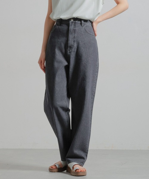 studio CLIP（スタディオクリップ）の「テーパードデニムパンツ[プチ・プラスサイズあり]《CLIP denim》（デニムパンツ・レディース・ブラック/インディゴブルー/ブルー・LARGE/SMALL/MEDIUM/PM/PL/X-LARGE/XX-LARGE/XXX-LARGE）」の10枚目の写真