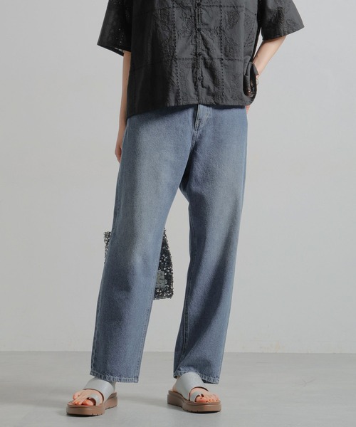 studio CLIP（スタディオクリップ）の「テーパードデニムパンツ[プチ・プラスサイズあり]《CLIP denim》（デニムパンツ・レディース・ブラック/インディゴブルー/ブルー・LARGE/SMALL/MEDIUM/PM/PL/X-LARGE/XX-LARGE/XXX-LARGE）」の17枚目の写真