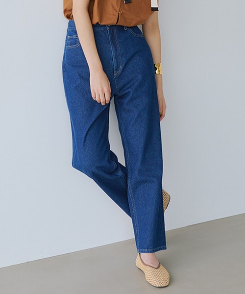 studio CLIP（スタディオクリップ）の「テーパードデニムパンツ[プチ・プラスサイズあり]《CLIP denim》（デニムパンツ・レディース・ブラック/インディゴブルー/ブルー・LARGE/SMALL/MEDIUM/PM/PL/X-LARGE/XX-LARGE/XXX-LARGE）」の22枚目の写真