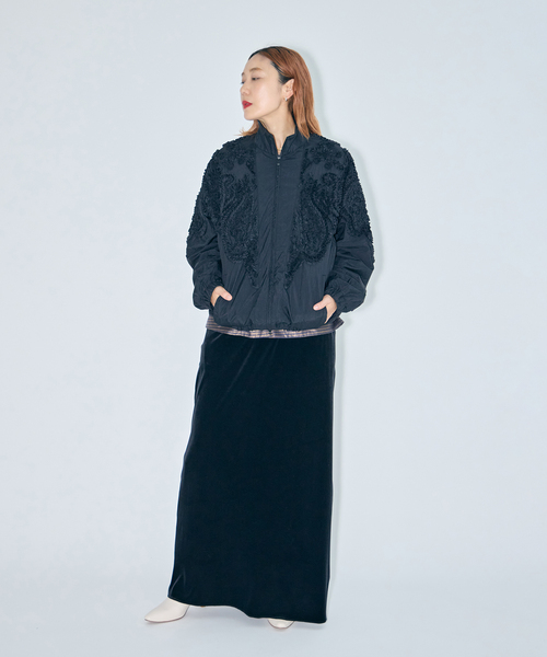 TAAKK(ターク)の「TAAKK 別注 EMBROIDERYWINDBREAKER:ブルゾン(ブルゾン・レディース・ブラック・MEDIUM)」の2枚目の写真