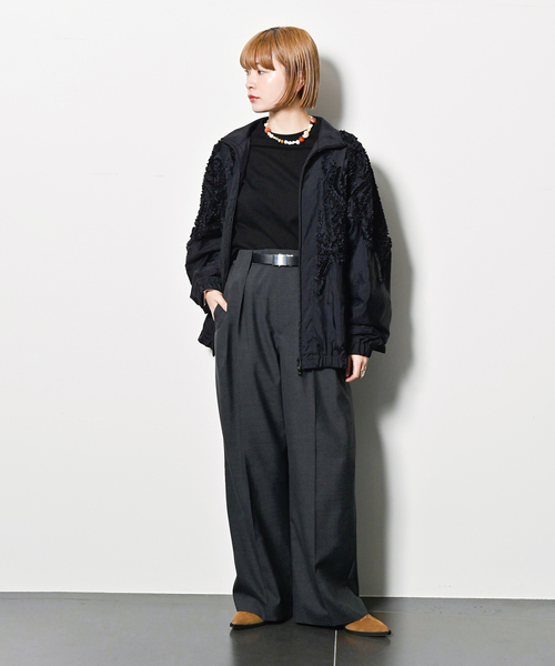 TAAKK(ターク)の「TAAKK 別注 EMBROIDERYWINDBREAKER:ブルゾン(ブルゾン・レディース・ブラック・MEDIUM)」の12枚目の写真