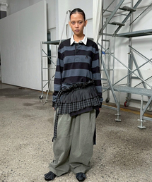 OPEN YY ストライプ ニットマフラー OPEN YY ストライプ ニットマフラー