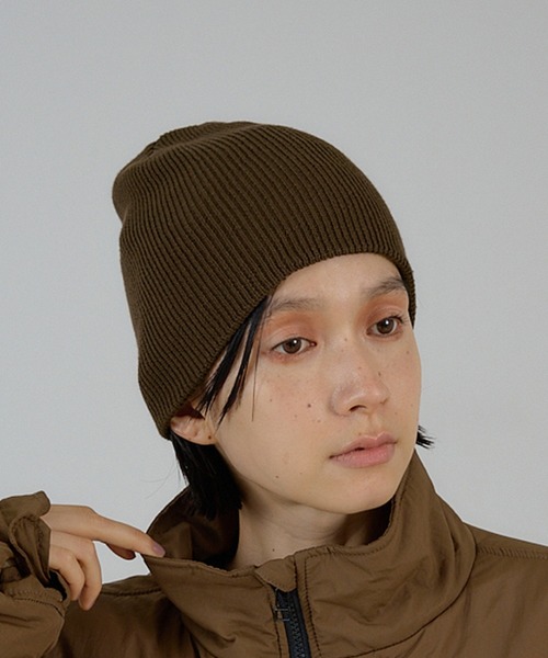 NOMINE(ノミネ)の「コットン ビーニー/ニット帽(ニットキャップ/ビーニー・レディース・ライトグレー/ブラック/ダークブラウン/レッド/アイボリー/ブラウン/ネイビー・フリー)」の5枚目の写真
