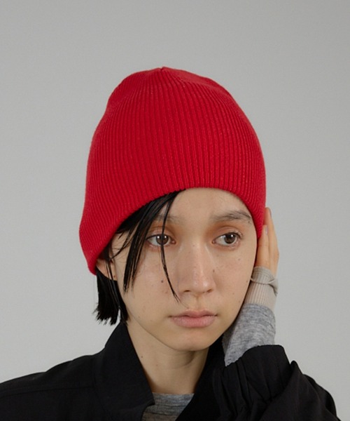 NOMINE(ノミネ)の「コットン ビーニー/ニット帽(ニットキャップ/ビーニー・レディース・ライトグレー/ブラック/ダークブラウン/レッド/アイボリー/ブラウン/ネイビー・フリー)」の7枚目の写真