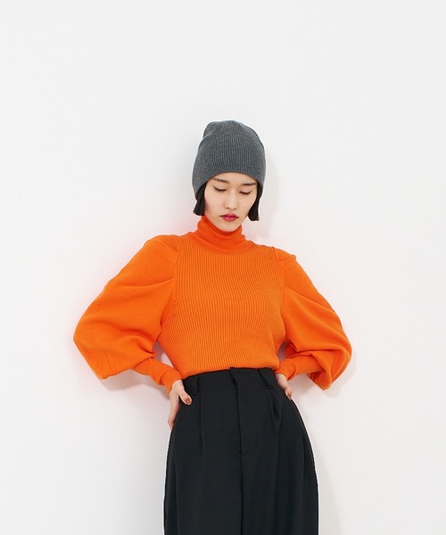 NOMINE（ノミネ）の「コットン ビーニー/ニット帽（ニットキャップ/ビーニー・レディース・ライトグレー/ブラック/ダークブラウン/レッド/アイボリー・フリー）」の21枚目の写真