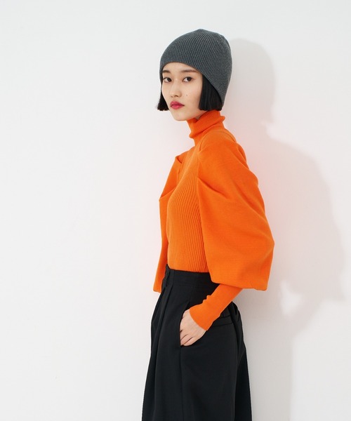 NOMINE（ノミネ）の「コットン ビーニー/ニット帽（ニットキャップ/ビーニー・レディース・ライトグレー/ブラック/ダークブラウン/レッド/アイボリー・フリー）」の22枚目の写真