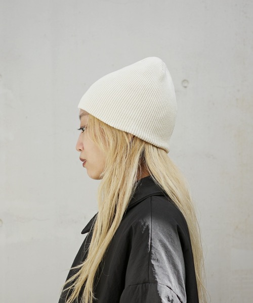 NOMINE（ノミネ）の「コットン ビーニー/ニット帽（ニットキャップ/ビーニー・レディース・ライトグレー/ブラック/ダークブラウン/レッド/アイボリー・フリー）」の17枚目の写真