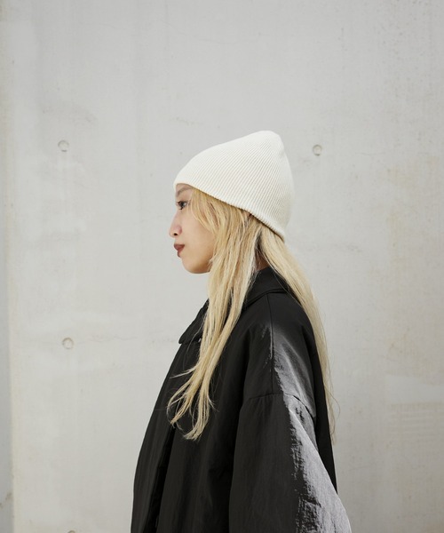 NOMINE（ノミネ）の「コットン ビーニー/ニット帽（ニットキャップ/ビーニー・レディース・ライトグレー/ブラック/ダークブラウン/レッド/アイボリー・フリー）」の16枚目の写真