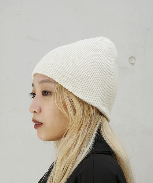 NOMINE（ノミネ）の「コットン ビーニー/ニット帽（ニットキャップ/ビーニー・レディース・ライトグレー/ブラック/ダークブラウン/レッド/アイボリー・フリー）」の7枚目の写真