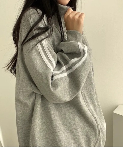 SHEPP(シープ)の「ライントラックジャージ/セットアップ 2点セット(ジャージ・レディース・ブラック/グレー・L/XL)」の12枚目の写真